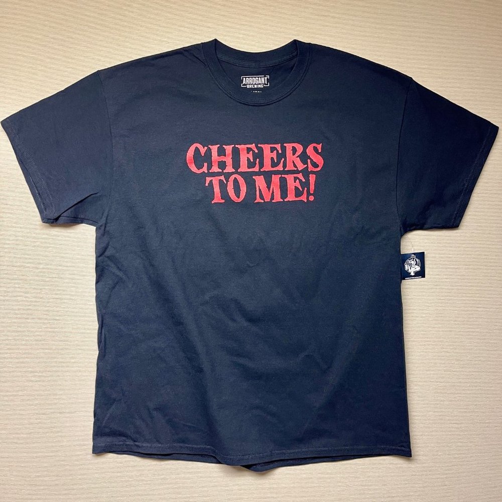 Stone Brewing/Arrogant Bastard Men's Tee "Cheers to Me/Arrogant Bastard Day" NEW